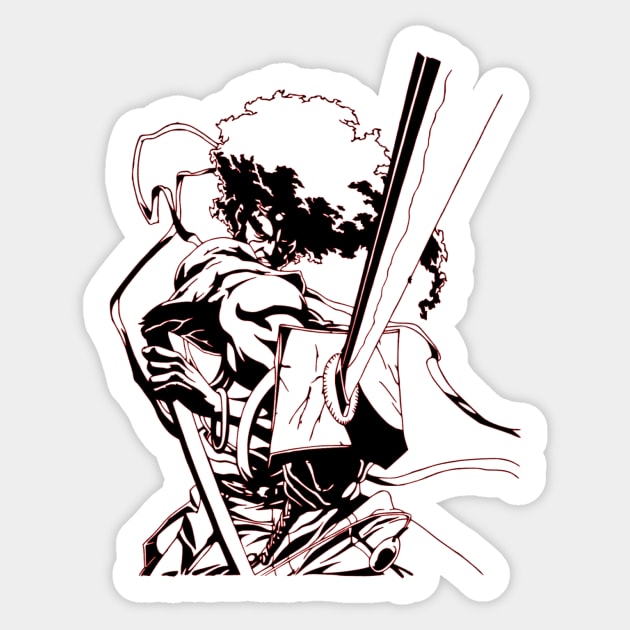 Afro Samurai Afro Samurai Sticker TeePublic